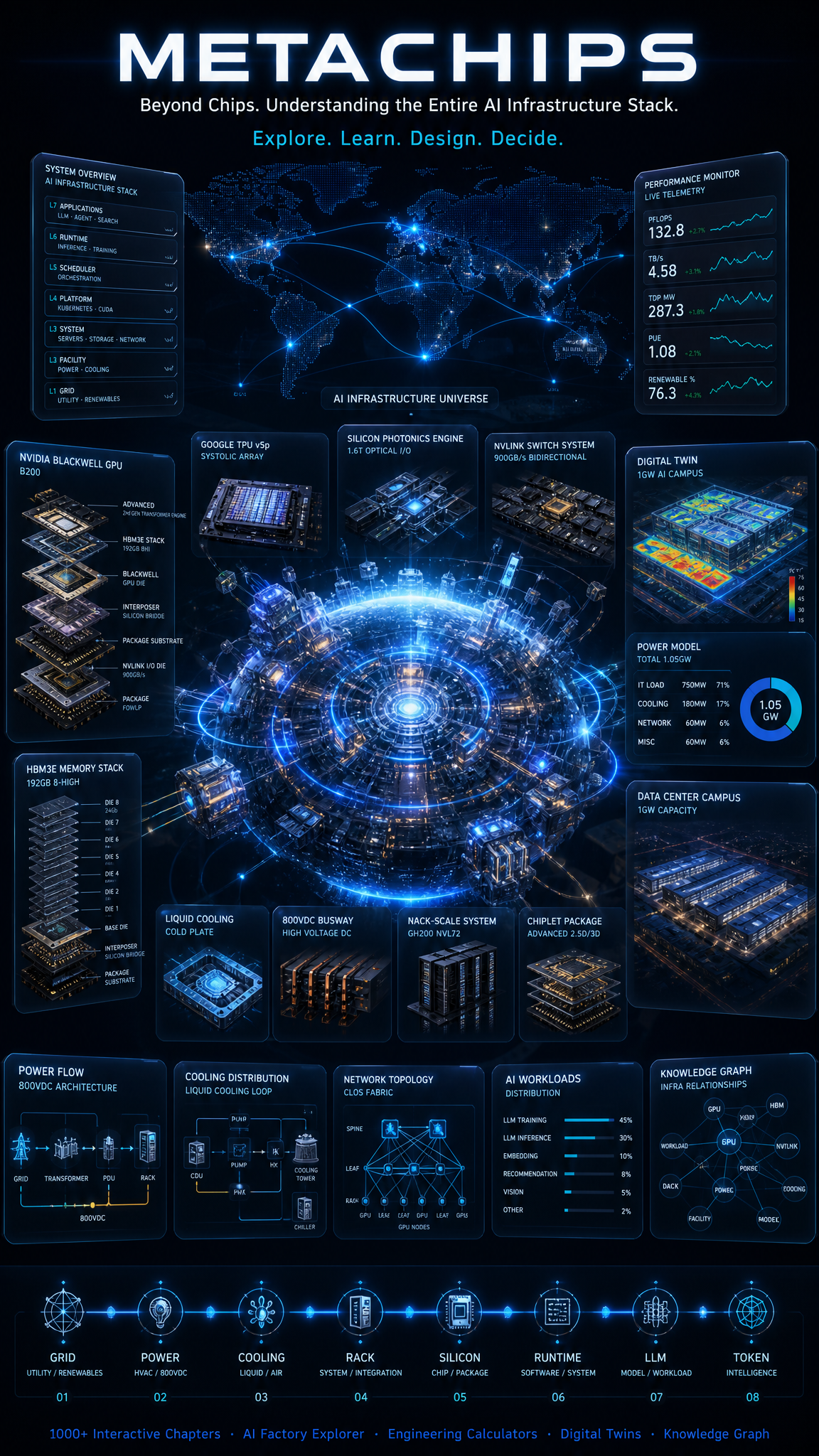 Metachips AI infrastructure universe poster